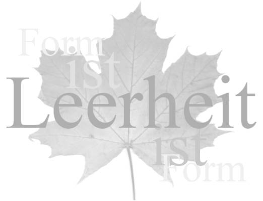Form ist Leerheit ist Form